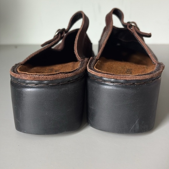 Naot Camila Brown Leather Comfort Shoes Slide Clog Mule Size 41 - Picture 10 of 10